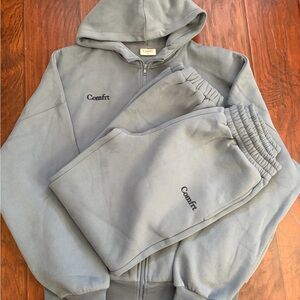 Comfirt Gray Women's Hoodie and Sweatpants Set